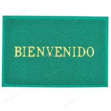 Felpudo para piso con Letras Bienvenido 60 cm x 40 cm Verde