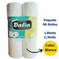 Papel Toalla Jumbo Dalia Blanco Gofrado Paquete x 6 Rollos