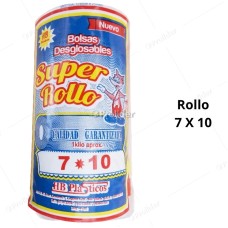 Bolsas Plásticas Transparentes en Rollo / 7 x 10 / 100 unidades