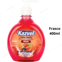 Jabón Líquido Kaz Antibacterial Frasco 400 ml con Dispensador Fresa