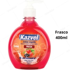 Jabón Líquido Kaz Antibacterial Frasco 400 ml con Dispensador Fresa
