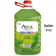 Jabón Líquido Aval Antibacterial Galón 5 Litros Eucalipto