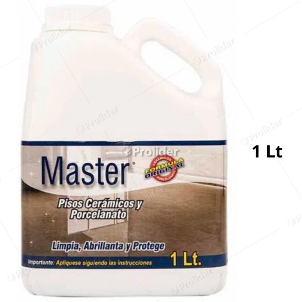 Limpiador Pisos Ceramicos Y Porcelanatos Master Frasco 1 Litro