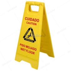 Señalización Piso Mojado Genérico Amarillo