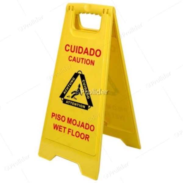 Señalización Piso Mojado Genérico Amarillo