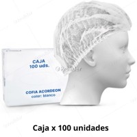 Tocas Descartables Genérico Caja x 100 unidades Blanco