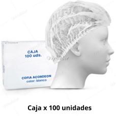 Tocas Descartables Genérico Caja x 100 unidades Blanco
