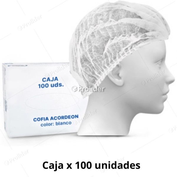Tocas Descartables Genérico Caja x 100 unidades Blanco
