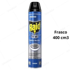 Insecticida En Spray Raid Doble Accion Zancudos y Moscas 400 ml