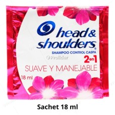 Shampoo Head & Shoulders Sachet 18 ml Suave y Manejable