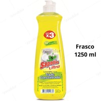 Lavavajilla Liquida Sapolio Frasco 1.25 Litros ml Limón