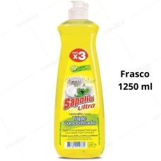 Lavavajilla Liquida Sapolio Frasco 1.25 Litros ml Limón