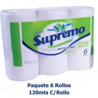 Papel Toalla Jumbo Supremo Blanco Gofrado Paquete x 6 Rollos