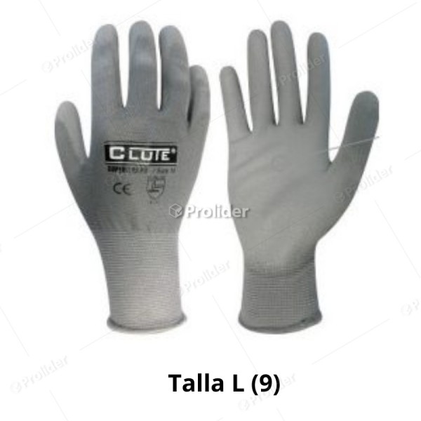 Guantes de Badana Gris Clute Talla 9 (L)