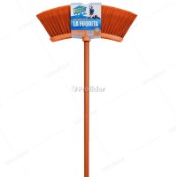 Escoba de Plástico La Foquita Ancho 38 cm Naranja Fibra Italiana