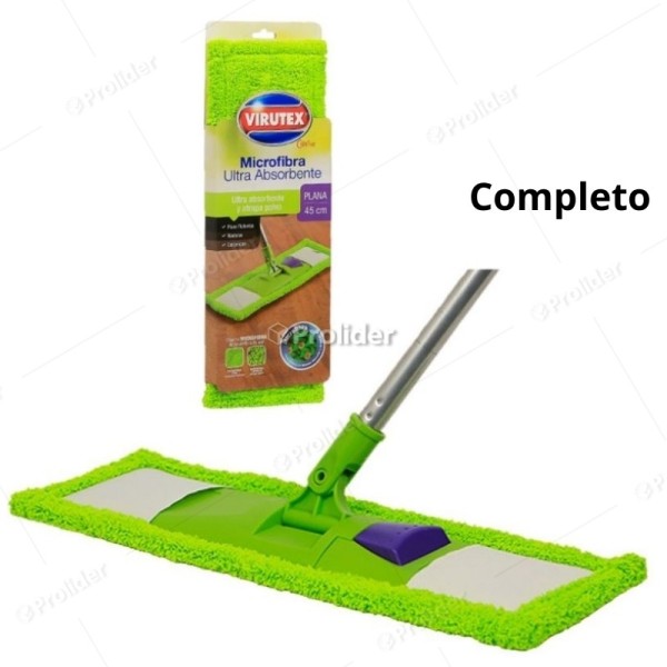 Trapeador Mopa grumos de Microfibra Virutex 45 cm Verde