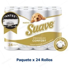 Papel Higiénico Doméstico Suave Premium Triple Hoja Paquete x 24 Rollos