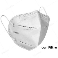 Mascarillas Descartables Kn95 Genérico Blanco con Filtro