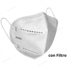 Mascarillas Descartables Kn95 Genérico Blanco con Filtro