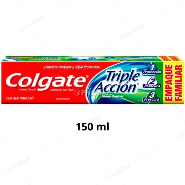 Pasta Dental Colgate Triple Accion 150 ml Empaque Familiar