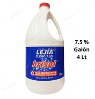 Hipoclorito de Sodio Lejía Brisol 7.5% Galón 4 Litros