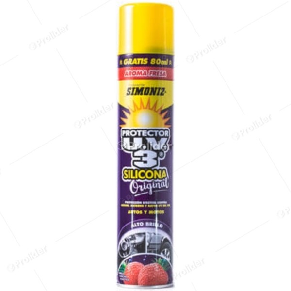 Silicona En Aerosol Simoniz Uv3 400 ml Fresa