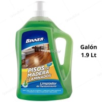 Limpiador de Mantenimiento Pisos de Madera Y Laminados Binner Frasco 1.9 Litros
