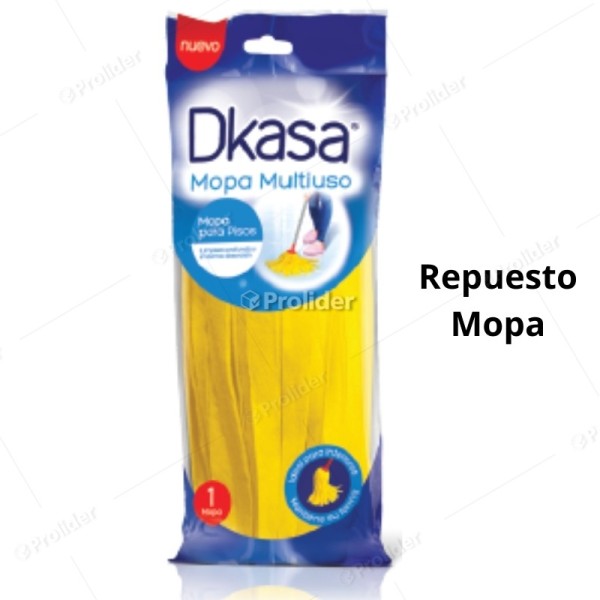 Repuesto Mopa Tipo Tiras Amarillas Dkasa 140 gr