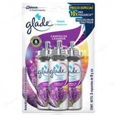 Repuesto Ambientador Toque Glade Paquete x 3 unidades Lavanda