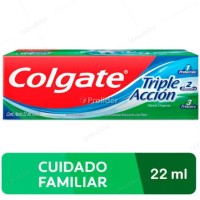 Pasta Dental Colgate Triple Accion 22 ml Menta Suave