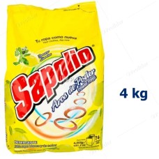 Detergente en Polvo Sapolio Bolsa 4 Kilos Limón (Amarillo)