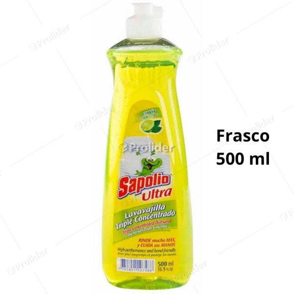 Lavavajilla Liquida Sapolio Frasco 500 ml Limón