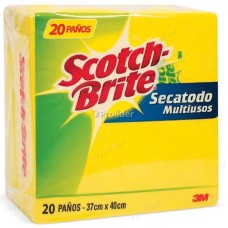 Paños Amarillos Secatodo Scotch Brite Paquete x 20 unidades
