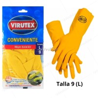 Guantes Domésticos Virutex Conveniente Talla 9 (L) Amarillo