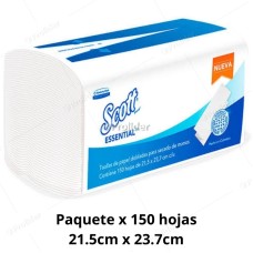 Paquete Papel Interfoliado Scott Basic Blanco de 150 unidades 20 gr