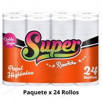 Papel Higienico Domestico Super de 40 mt Paquete x 24 Rollos