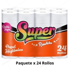 Papel Higienico Domestico Super de 40 mt Paquete x 24 Rollos