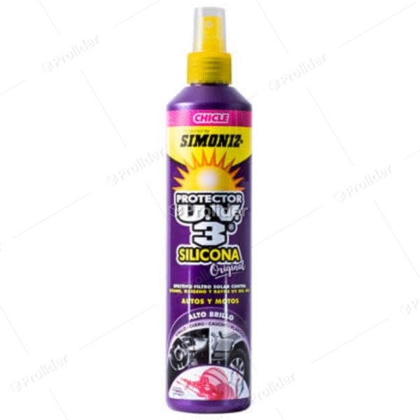 Silicona En Spray Tablero Uv3 Simoniz Frasco 300 ml Chicle