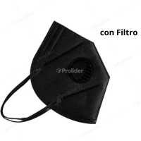 Mascarillas Descartables Kn95 Genérico Negro con Filtro
