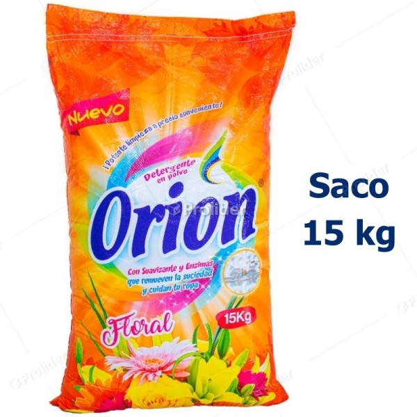 Detergente en Polvo Orion Saco x 15 Kilos Floral