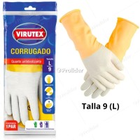 Guantes Corrugados Virutex Amarillos Talla 9 (L)