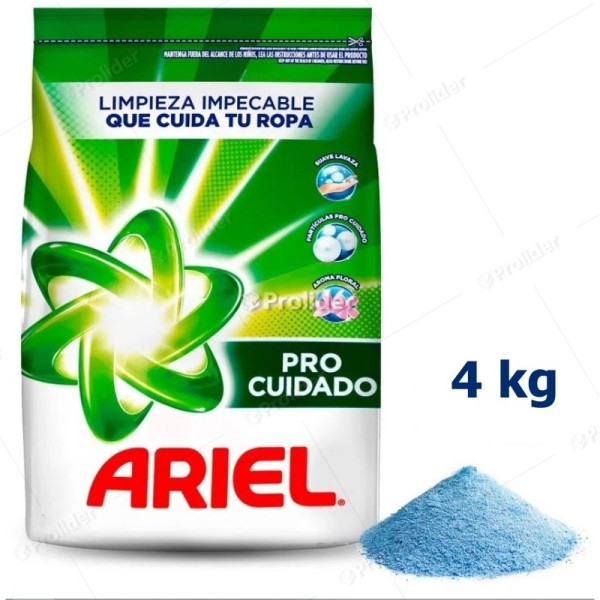Detergente en Polvo Ariel Pro Cuidado Bolsa 4 Kilos