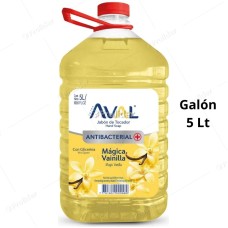 Jabón Líquido Aval Antibacterial Galón 5 Litros Vainilla