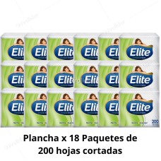 Servilletas Blancas Elite Cortadas x 18 Paquetes de 200 unidades
