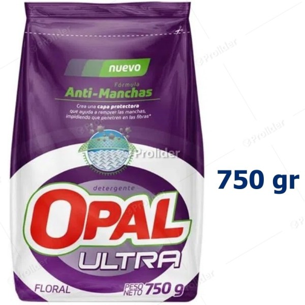 Detergente en Polvo Opal Bolsa 750 gr Ultra Floral