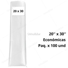 Bolsas Plásticas Blancas económicas Termicas / 20 x 30 / 100 unidades