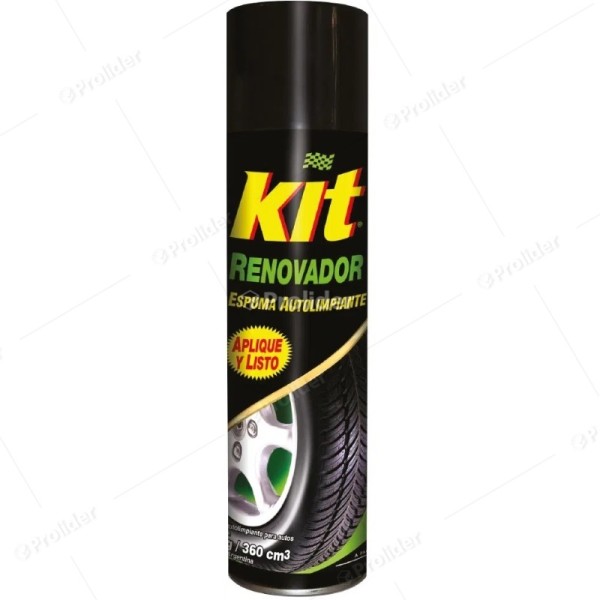 Renovador para Llanta en spray Kit Frasco 360 gr