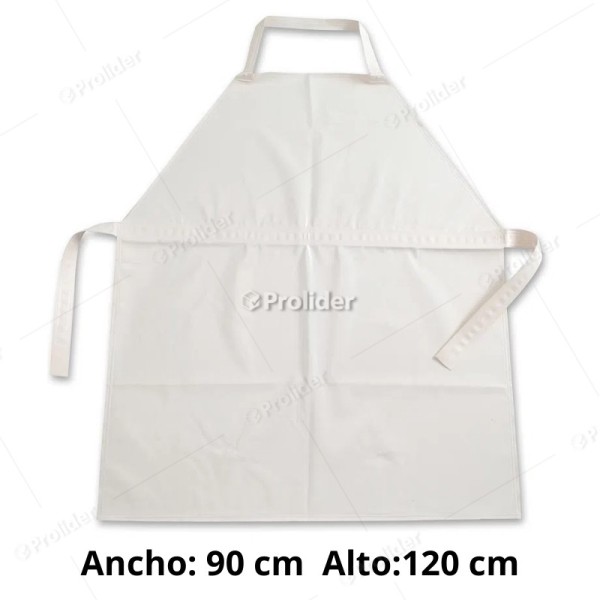Mandil de Plástico Blanco Ancho 90 cm x Altura 120 cm