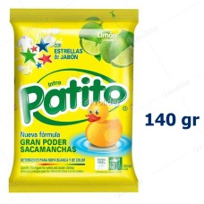 Detergente en Polvo Patito Bolsa 140 gr Limón