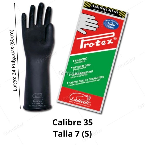 Guantes Industriales Largos Protex 24 Pulgadas Calibre 35 Talla 7